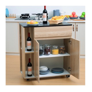 Ξύλινο Τρόλεϊ Κουζίνας 78 x 39.5 x 88.5 cm HOMCOM 801-078 Ξύλινο Τρόλεϊ Κουζίνας 78 x 39.5 x 88.5 cm HOMCOM 801-078