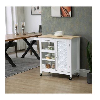 Ξύλινο Τρόλεϊ Κουζίνας 92 x 40 x 84 cm HOMCOM 801-210