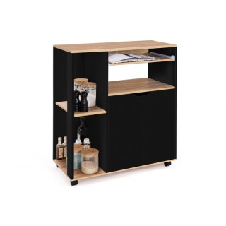 Ξύλινο Τρόλεϊ Κουζίνας με 1 Ντουλάπι και 3 Ράφια 76 x 39.5 x 85 cm ... Ξύλινο Τρόλεϊ Κουζίνας με 1 Ντουλάπι και 3 Ράφια 76 x 39.5 x 85 cm ...