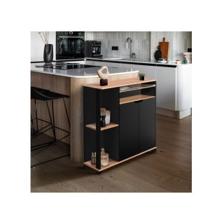 Ξύλινο Τρόλεϊ Κουζίνας με 1 Ντουλάπι και 3 Ράφια 76 x 39.5 x 85 cm ... Ξύλινο Τρόλεϊ Κουζίνας με 1 Ντουλάπι και 3 Ράφια 76 x 39.5 x 85 cm ...