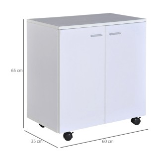 Ξύλινο Τροχήλατο Ντουλάπι Γραφείου 60 x 35 x 65 cm HOMCOM 02-0627