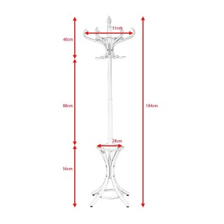 Ξύλινος Καλόγερος 51 x 51 x 184 cm Costway HW55588MG