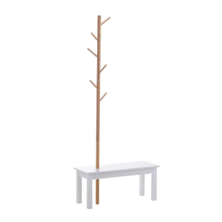 Wooden Cabinet with Bench 80 x 30 x 180 cm HOMCOM 831-223