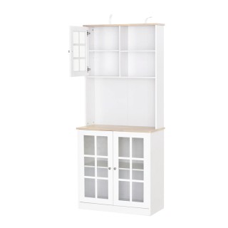 Ξύλινος Μπουφές 80 x 37 x 183 cm HOMCOM 835-209 Ξύλινος Μπουφές 80 x 37 x 183 cm HOMCOM 835-209