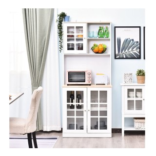 Ξύλινος Μπουφές 80 x 37 x 183 cm HOMCOM 835-209 Ξύλινος Μπουφές 80 x 37 x 183 cm HOMCOM 835-209