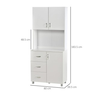 Ξύλινος Μπουφές 80 x 39.5 x 183.5 cm HOMCOM 835-243 Ξύλινος Μπουφές 80 x 39.5 x 183.5 cm HOMCOM 835-243