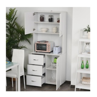 Ξύλινος Μπουφές 80 x 39.5 x 183.5 cm HOMCOM 835-243 Ξύλινος Μπουφές 80 x 39.5 x 183.5 cm HOMCOM 835-243