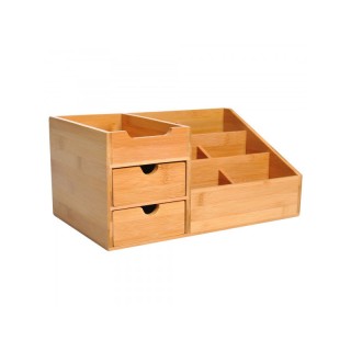 Ξύλινος Οργανωτής Γραφείου από Μπαμπού 33 x 20.5 x 15.5 cm HOMCOM 8...