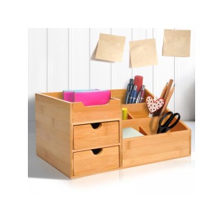 Ξύλινος Οργανωτής Γραφείου από Μπαμπού 33 x 20.5 x 15.5 cm HOMCOM 8...