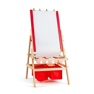 Ξύλινος Παιδικός Μαγνητικός Μαυροπίνακας 3 σε 1 Διπλής Όψης Costway...