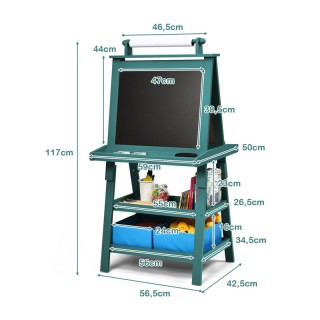 Ξύλινος Παιδικός Μαυροπίνακας / Πίνακας 3 σε 1 Διπλής Όψης Costway ... Ξύλινος Παιδικός Μαυροπίνακας / Πίνακας 3 σε 1 Διπλής Όψης Costway ...