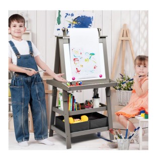 Ξύλινος Παιδικός Μαυροπίνακας / Πίνακας 3 σε 1 Διπλής Όψης Χρώματος... Ξύλινος Παιδικός Μαυροπίνακας / Πίνακας 3 σε 1 Διπλής Όψης Χρώματος...