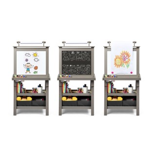 Ξύλινος Παιδικός Μαυροπίνακας / Πίνακας 3 σε 1 Διπλής Όψης Χρώματος... Ξύλινος Παιδικός Μαυροπίνακας / Πίνακας 3 σε 1 Διπλής Όψης Χρώματος...