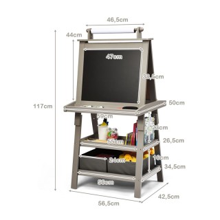 Ξύλινος Παιδικός Μαυροπίνακας / Πίνακας 3 σε 1 Διπλής Όψης Χρώματος... Ξύλινος Παιδικός Μαυροπίνακας / Πίνακας 3 σε 1 Διπλής Όψης Χρώματος...