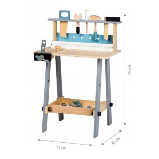 Ξύλινος Παιδικός Πάγκος Εργασίας με 32 Εργαλεία 53 x 33 x 75 cm Eco... Ξύλινος Παιδικός Πάγκος Εργασίας με 32 Εργαλεία 53 x 33 x 75 cm Eco...