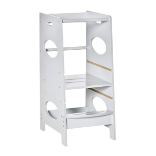 Ξύλινος Πύργος Εκμάθησης 40 x 50 x 90 cm Χρώματος Γκρι HOMCOM 312-0...