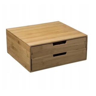 Ξύλινος Διοργανωτής με 2 Συρτάρια για Κάψουλες Καφέ 34 x 34 x 14.5 ...