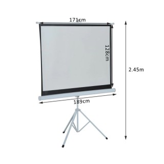 Χειροκίνητη Οθόνη - Πανί Προβολής με Τρίποδο 171 x 128 cm HOMCOM 00... Χειροκίνητη Οθόνη - Πανί Προβολής με Τρίποδο 171 x 128 cm HOMCOM 00...