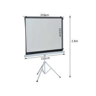 Χειροκίνητη Οθόνη - Πανί Προβολής με Τρίποδο 203 x 152 cm HOMCOM 00... Χειροκίνητη Οθόνη - Πανί Προβολής με Τρίποδο 203 x 152 cm HOMCOM 00...