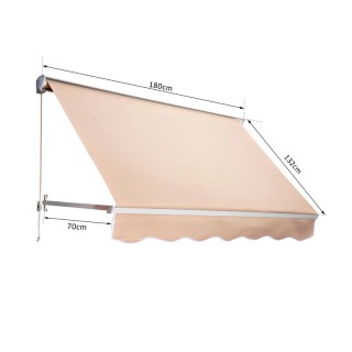 Χειροκίνητη Τέντα με Μηχανισμό Σχοινιού 180 x 70 cm Outsunny 01-0151 Χειροκίνητη Τέντα με Μηχανισμό Σχοινιού 180 x 70 cm Outsunny 01-0151