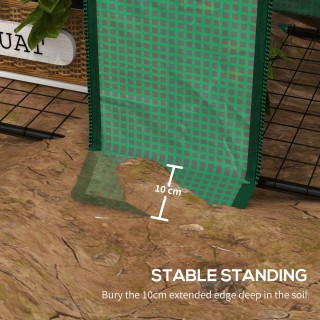 Θερμοκήπιο Outsunny Garden με κάλυμμα πολυαιθυλενίου, 6 ράφια και 2...