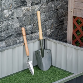 Outsunny υπερυψωμένο κρεβάτι κήπου από ατσάλι, ρυθμιζόμενο σχήμα κα... Outsunny υπερυψωμένο κρεβάτι κήπου από ατσάλι, ρυθμιζόμενο σχήμα κα...