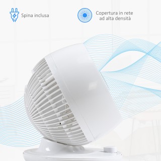 Επιτραπέζιο ανεμιστήρα 3 ταχυτήτων HOMCOM, ταλάντωση 70° και κλίση ... Επιτραπέζιο ανεμιστήρα 3 ταχυτήτων HOMCOM, ταλάντωση 70° και κλίση ...