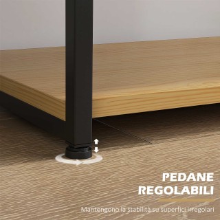 Βιβλιοθήκη HOMCOM 10 επιπέδων, βιομηχανικό στυλ από μοριοσανίδα και...