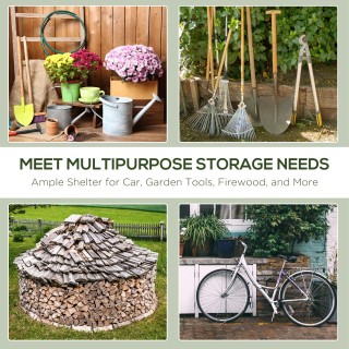 Outsunny τέντα γκαράζ για αυτοκίνητα, μοτοσυκλέτες και εργαλεία από... Outsunny τέντα γκαράζ για αυτοκίνητα, μοτοσυκλέτες και εργαλεία από...