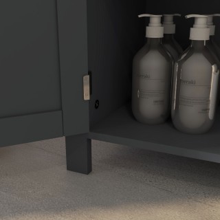 kleankin Ντουλάπα μπάνιου 3 ραφιών από MDF και μοριοσανίδα με ρυθμι... kleankin Ντουλάπα μπάνιου 3 ραφιών από MDF και μοριοσανίδα με ρυθμι...