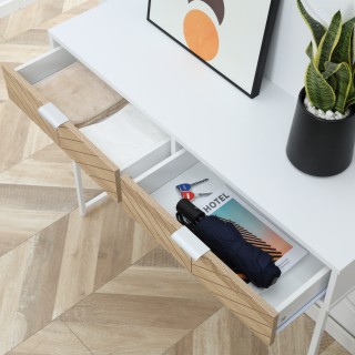 HOMCOM Μοντέρνα Κονσόλα Είσοδος και Σαλόνι με 2 Μεταλλικά Συρτάρια ... HOMCOM Μοντέρνα Κονσόλα Είσοδος και Σαλόνι με 2 Μεταλλικά Συρτάρια ...