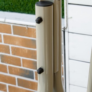 Κουνιστή καρέκλα κήπου Outsunny 3 θέσεων από χάλυβα με ρυθμιζόμενη ...