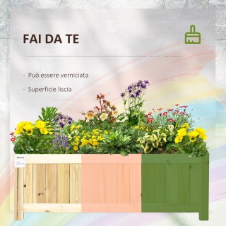 Outsunny Outsunny Πτυσσόμενη Ξύλινη Ζαρντινιέρα με Βάση Στράγγισης,...