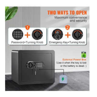 Χρηματοκιβώτιο Ασφαλείας με Ηλεκτρονική Κλειδαριά και Κλειδί 40 x 3...