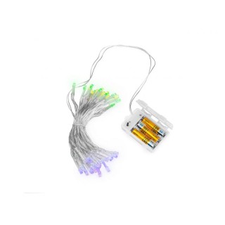 Χριστουγεννιάτικα Πολύχρωμα Λαμπάκια LED Μπαταρίας 100 τμχ Idomya 4...