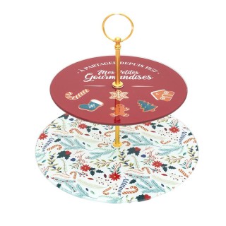 Χριστουγεννιάτικη Γυάλινη Ορντερβιέρα 2 Ορόφων 25 x 25 x 22.5 cm Ho... Χριστουγεννιάτικη Γυάλινη Ορντερβιέρα 2 Ορόφων 25 x 25 x 22.5 cm Ho...