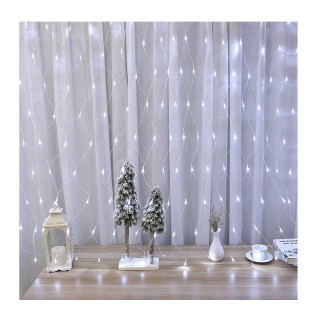 Χριστουγεννιάτικη Κουρτίνα 185 x 85 cm με 128 Λαμπάκια LED Ψυχρό Λε... Χριστουγεννιάτικη Κουρτίνα 185 x 85 cm με 128 Λαμπάκια LED Ψυχρό Λε...