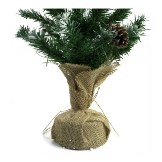 Χριστουγεννιάτικο Δέντρο 90 cm με Κουκουνάρια και Βάση Λινάτσα MWS1...