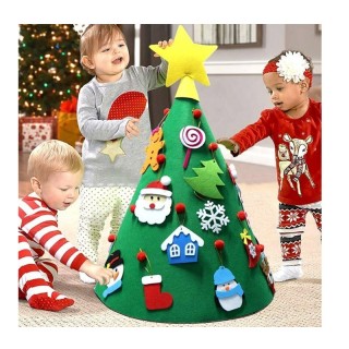 Χριστουγεννιάτικο Δέντρο από Τσόχα με 15 Στολίδια 50 x 70 cm Bakaji... Χριστουγεννιάτικο Δέντρο από Τσόχα με 15 Στολίδια 50 x 70 cm Bakaji...