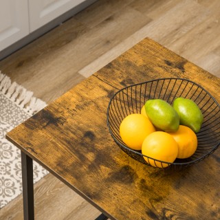 Πτυσσόμενος πάγκος ράβδου HOMCOM Industrial Style με 3 ράφι, 120x76...