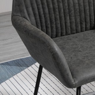 HOMCOM Σετ 2 Μοντέρνες Καρέκλες για Τραπεζαρία Κουζίνα ή Σαλόνι Επε...