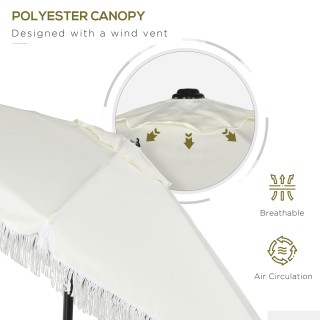 Outsunny Tilting Garden Umbrella 2,3x2,2m με κεντρικό κοντάρι και μ... Outsunny Tilting Garden Umbrella 2,3x2,2m με κεντρικό κοντάρι και μ...