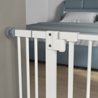 PawHut Ρυθμιζόμενη πύλη σκύλου έως 100 cm χωρίς βίδες με 2 προεκτάσ...