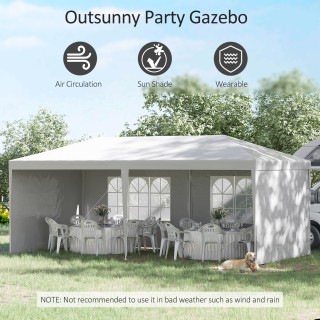 Outsunny Πτυσσόμενος κήπος για πάρτι και εκδηλώσεις με αφαιρούμενα ...