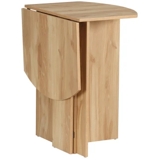 Klappbarer Holztisch 90 x 60 x 74 cm, Farbe Hellbraun, HOM...