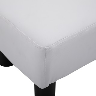 Ορθογώνιο υποπόδιο HOMCOM επενδεδυμένο και επενδυμένο με λευκό συνθ...