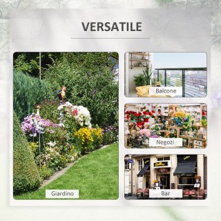 Outsunny Outsunny Outdoor Planter Stand με γάντζους για κιγκλίδωμα ... Outsunny Outsunny Outdoor Planter Stand με γάντζους για κιγκλίδωμα ...