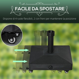 Βάση ομπρέλας Outsunny με ρόδες με δυνατότητα πλήρωσης έως 20 κιλά,... Βάση ομπρέλας Outsunny με ρόδες με δυνατότητα πλήρωσης έως 20 κιλά,...