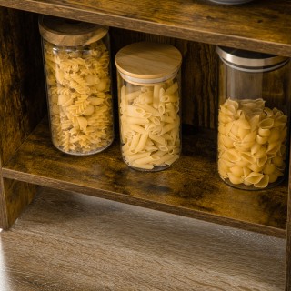 Πτυσσόμενος πάγκος ράβδου HOMCOM Industrial Style με 3 ράφι, 120x76...