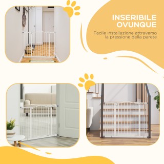 PawHut Extendable Dog Gate Χωρίς βίδες Ρυθμιζόμενη από 74-100 cm Ύψ...